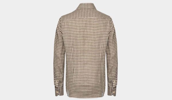 100Hands Shirt Linen Check Green