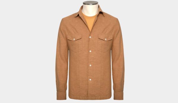 100Hands Linen Overshirt Ochre