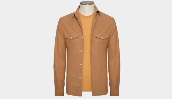 100Hands Linen Overshirt Ochre