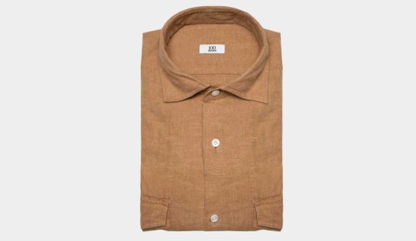 100Hands Linen Overshirt Ochre