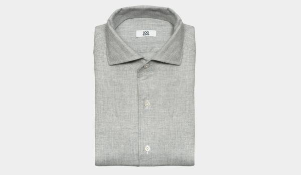 100Hands Shirt Cashmere-Cotton Grey