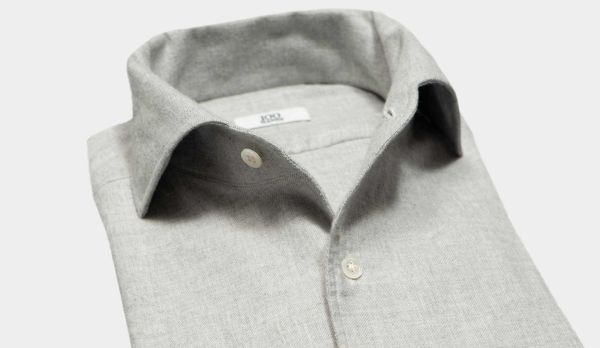 100Hands Shirt Cashmere-Cotton Grey