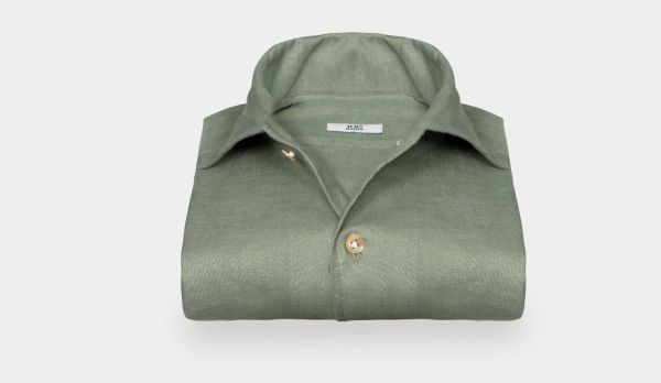 100Hands Shirt Linen 'Schiller' Olive