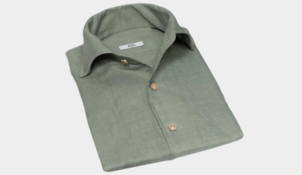 100Hands Shirt Linen 'Schiller' Olive