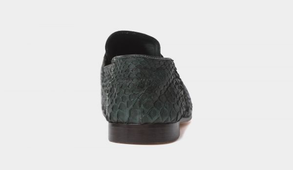 Andrea Ventura Python Loafers Green
