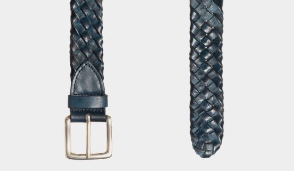 Andrea d'Amico Washed Braided Buffalo Blue
