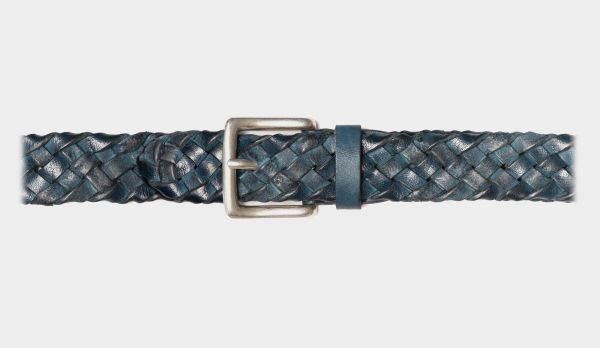 Andrea d'Amico Washed Braided Buffalo Blue