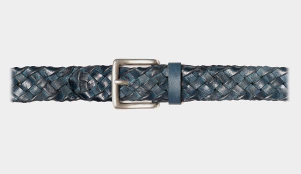 Andrea d'Amico Washed Braided Buffalo Blue
