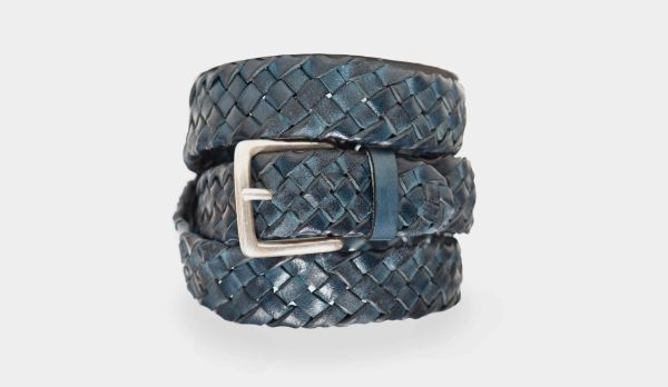 Andrea d'Amico Washed Braided Buffalo Blue