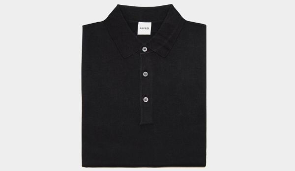 Aspesi Polo Short Sleeves Black