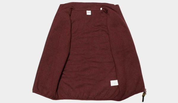 Aspesi Gilet Zip Wool Jersey Burgundy