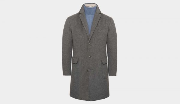 Barba Napoli Overcoat 'Doeskin' Down Grey