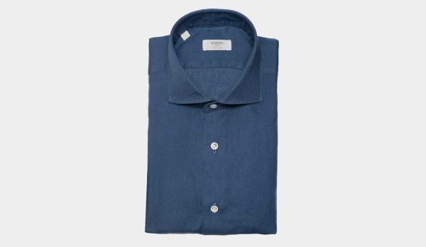 Barba Napoli Linen Shirt Blue