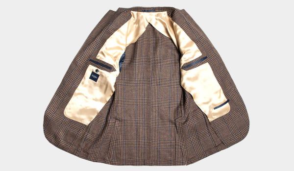 Barba Napoli Jacket Prince de Galles Brown-Blue