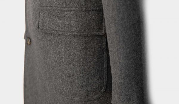Barba Napoli Overcoat 'Doeskin' Down Grey
