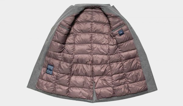Barba Napoli Overcoat 'Doeskin' Down Grey
