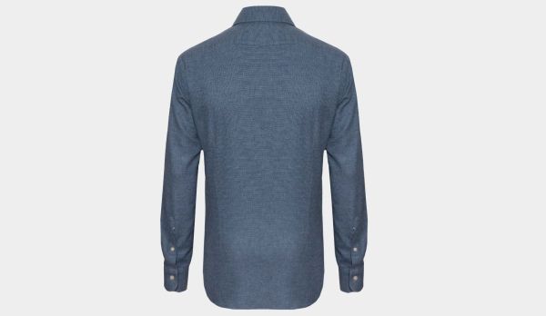Barba Napoli Flannel Pinpoint Blue