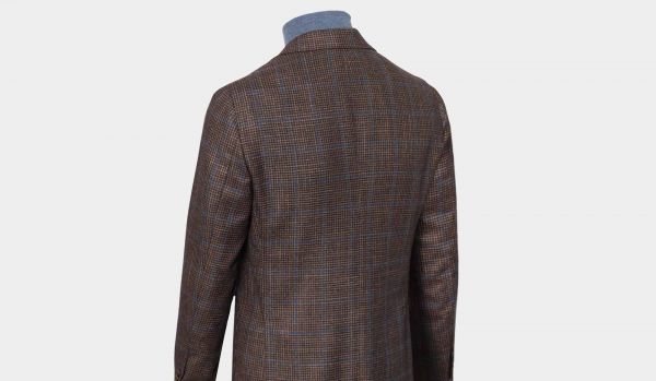 Barba Napoli Jacket Prince of Wales Brown-Blue