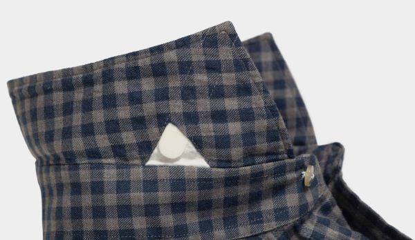 Barba Napoli Flannel Shirt Blue-Grey