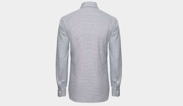 Barba Napoli Shirt Pied-De-Poule Blue