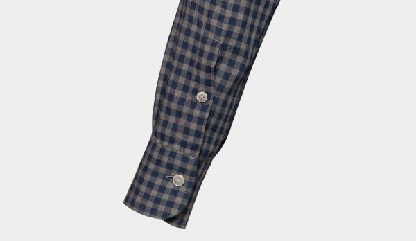 Barba Napoli Flannel Shirt Blue-Grey