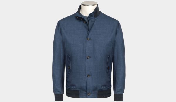 Cristiano Barbieri Bomber 'Loro Piana' Blue