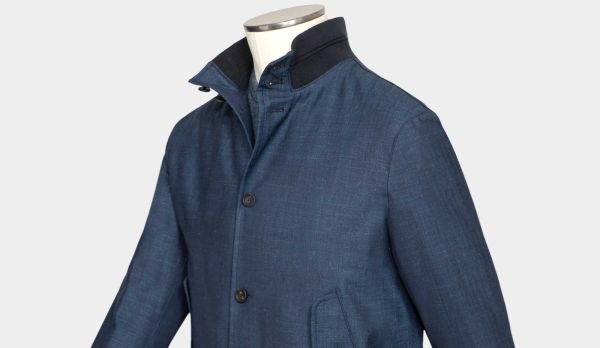 Cristiano Barbieri Bomber 'Loro Piana' Blue