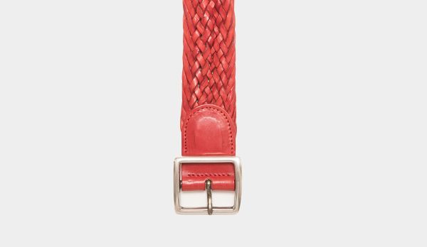 Andrea d'Amico Braided Belt Stonewashed Red