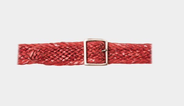 Andrea d'Amico Braided Belt Stonewashed Red