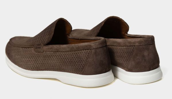 Doucals Braided Loafer Suede Brown