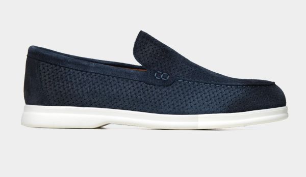 Doucals Braided Loafer Suede Blue