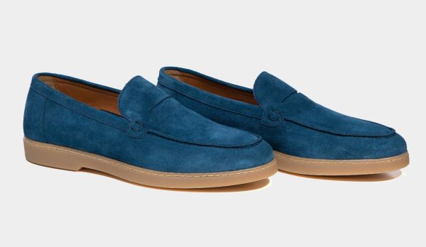 Doucals Loafer Penny Suede Blue