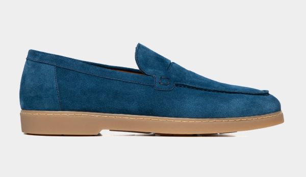 Doucals Loafer Penny Suede Blue