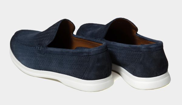 Doucals Braided Loafer Suede Blue