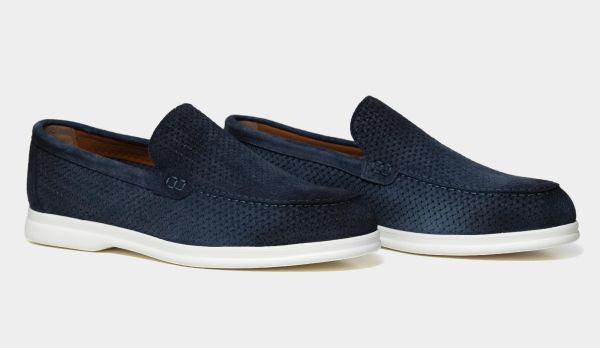 Doucals Braided Loafer Suede Blue