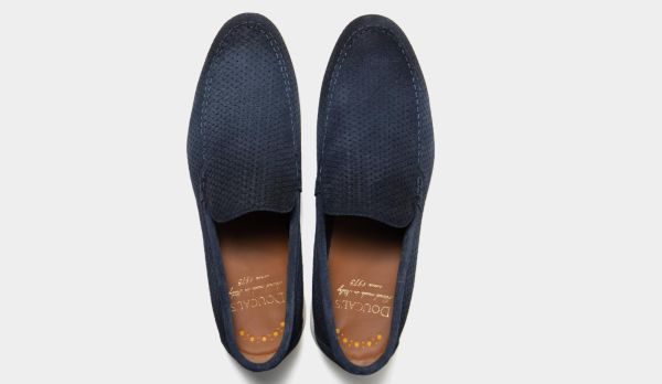 Doucals Braided Loafer Suede Blue