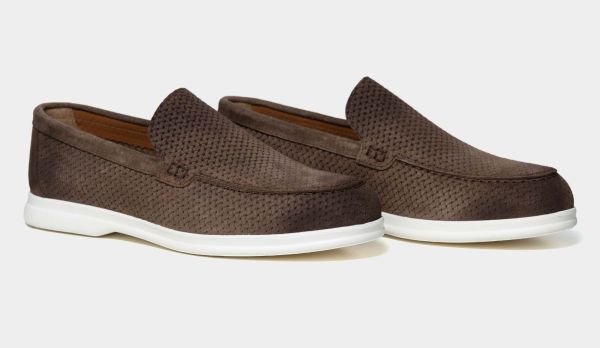 Doucals Braided Loafer Suede Brown