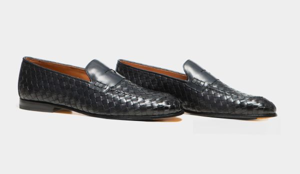 Doucals Braided Loafer Dark Blue