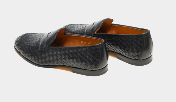 Doucals Braided Loafer Dark Blue