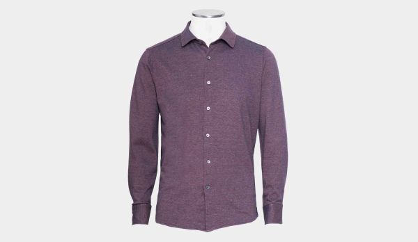 Drumohr Shirt Jersey Donegal Burgundy