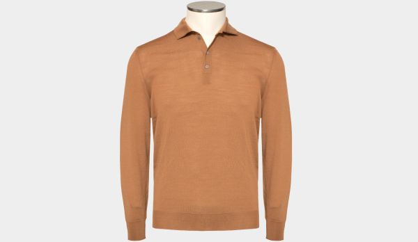 Drumohr Polo Wool S140 Caramel