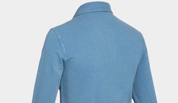 Drumohr Polo Garment Dyed Blue
