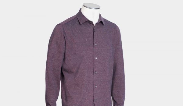 Drumohr Shirt Jersey Donegal Burgundy