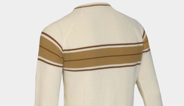 Drumohr Crewneck Fantasy Stripe Caramel