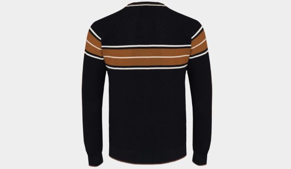 Drumohr Crewneck Fantasy Stripe Navy