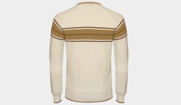 Drumohr Crewneck Fantasy Stripe Caramel