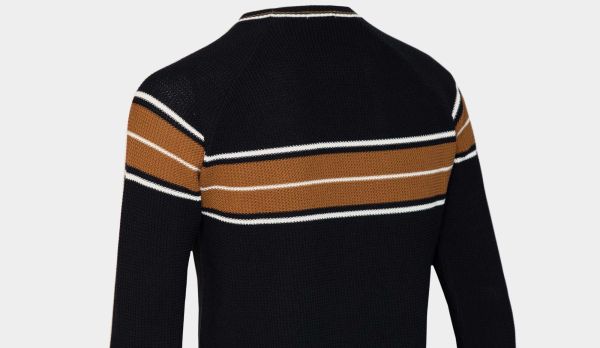Drumohr Crewneck Fantasy Stripe Navy