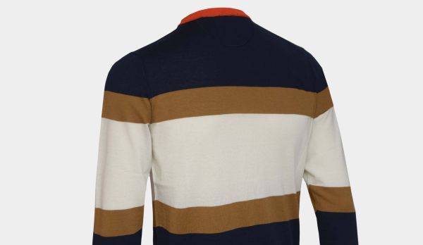 Drumohr Knitted Cotton-Cashmere Pullover Striped