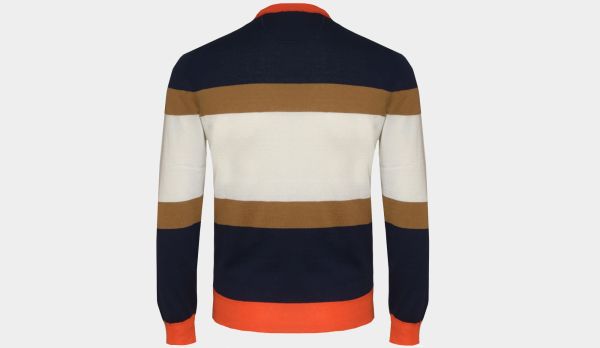 Drumohr Knitted Cotton-Cashmere Pullover Striped