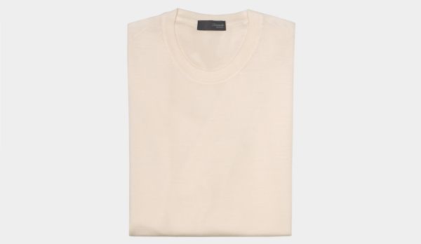 Drumohr Crewneck Wool 140S Off-White